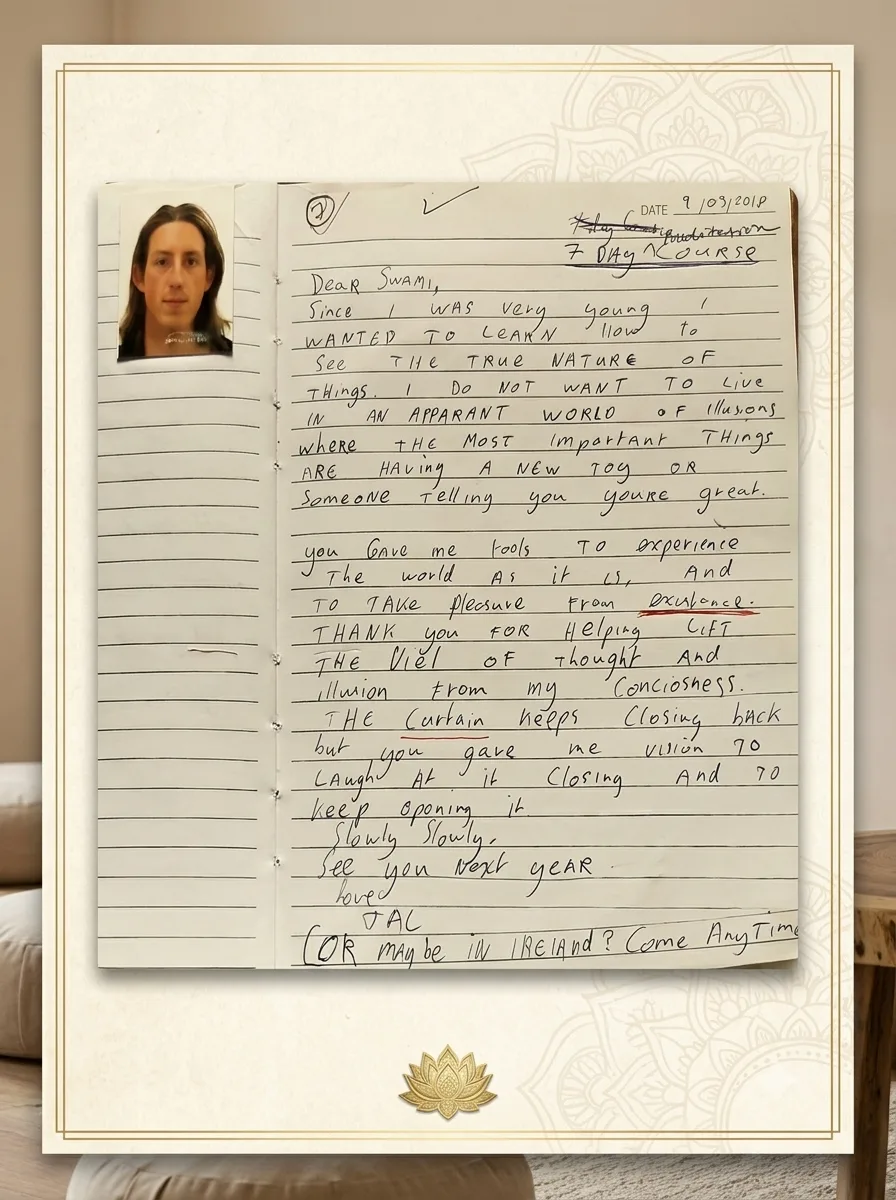 A handwritten letter in an open notebook, with a photograph of Jac clipped to the facing page